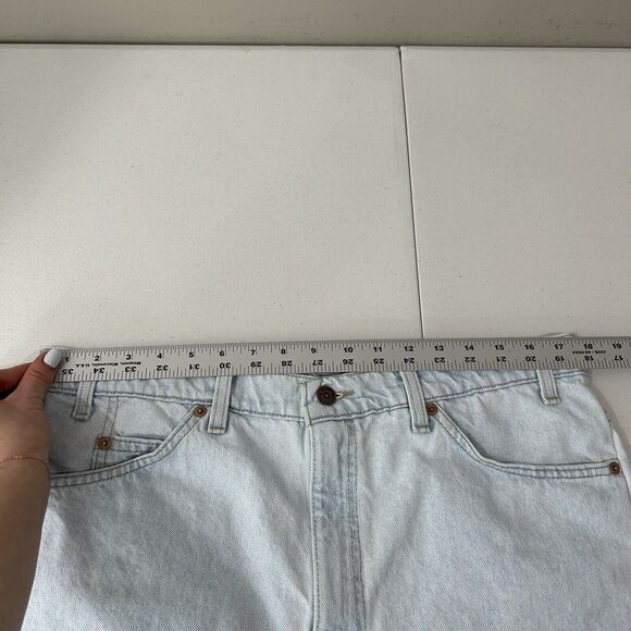 Vintage Levi’s 572 Denim Shorts Mens 38 Blue Orange Tab USA Made 90s Dad Y2K - Picture 9 of 12